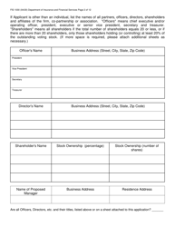 Form FIS1030 Credit Card License Application - Michigan, Page 6