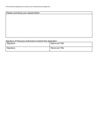 Form FIS2340 Application for All Other Regulatory Approvals - Michigan, Page 2