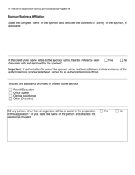 Form FIS1056 Application for Permission to Organize a State-Chartered Credit Union - Michigan, Page 8