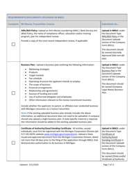 Mi Money Transmitter License New Application Checklist (Company) - Michigan, Page 7