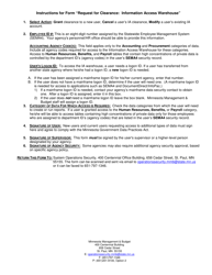 Request for Clearance: Information Access Warehouse - Minnesota, Page 2