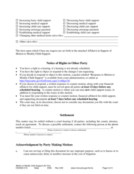 Form CSX202 Notice of Motion and Motion to Modify Child Support - Minnesota, Page 2