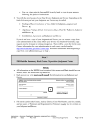 Instructions for Form 80.1.2 Summary Real Estate Disposition Judgment - Minnesota, Page 3