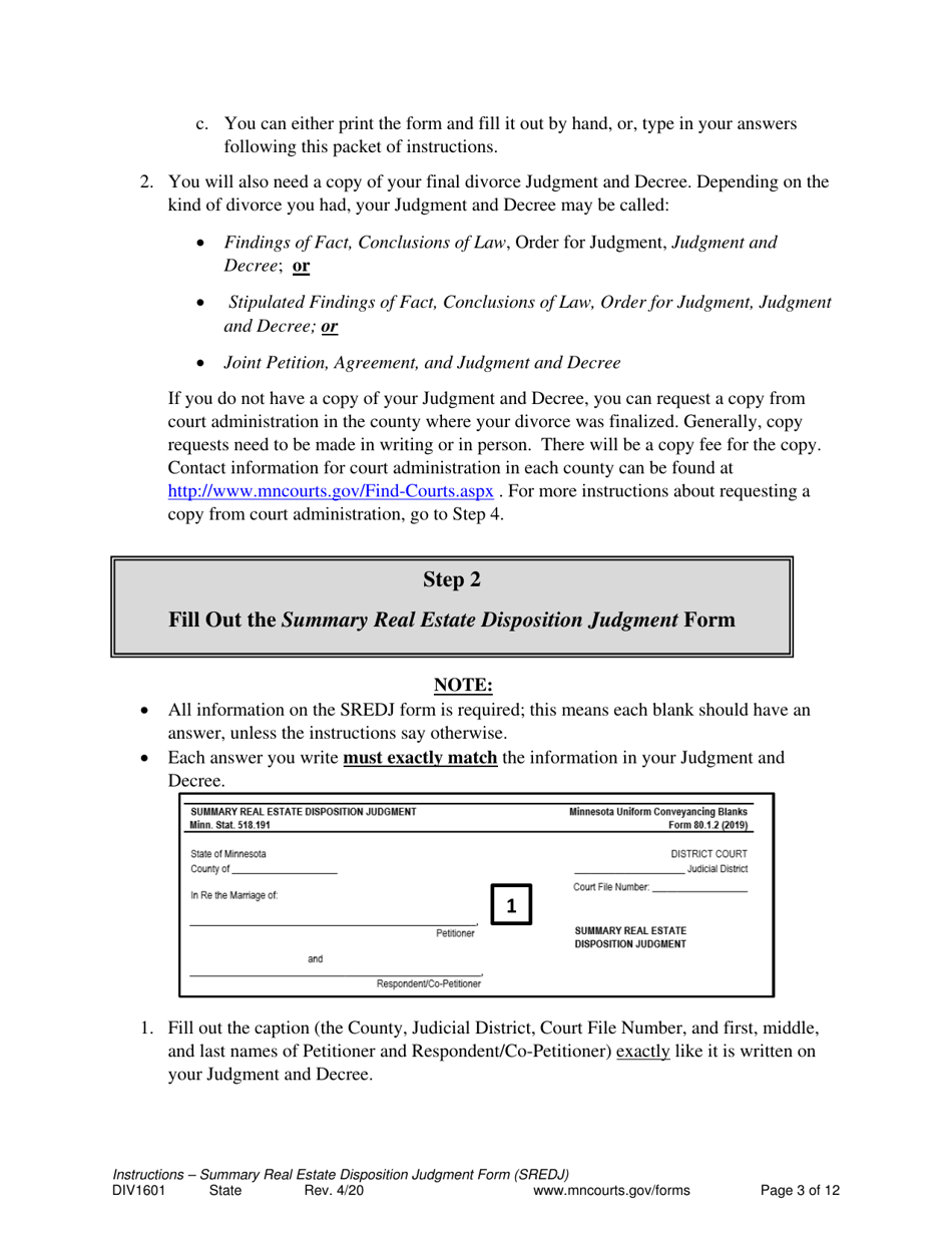 Download Instructions for Form 80.1.2 Summary Real Estate Disposition