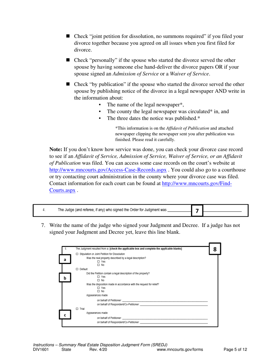 Download Instructions for Form 80.1.2 Summary Real Estate Disposition