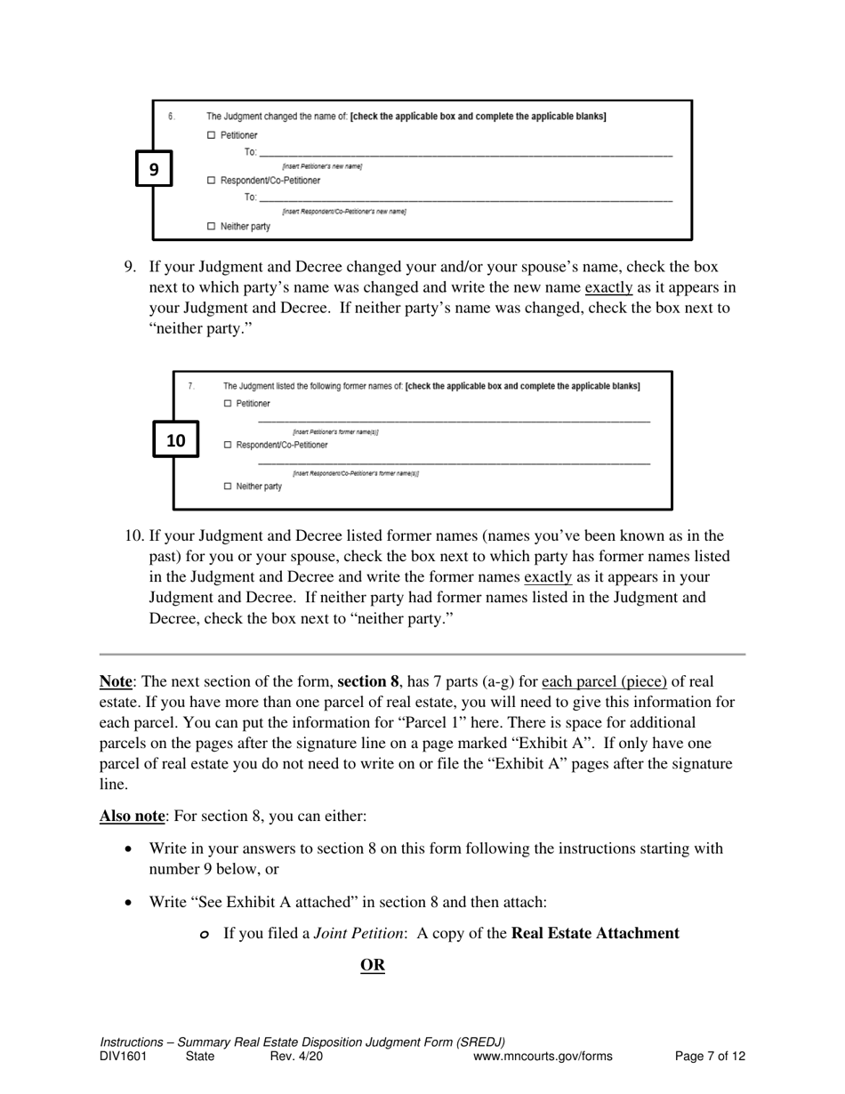 Download Instructions for Form 80.1.2 Summary Real Estate Disposition