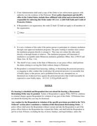 Form HAR802 Order Granting Petition for Ex Parte Harassment Restraining Order - Minnesota, Page 4