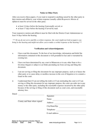 Form HOU502 Notice of Motion and Motion for Expungement of Eviction Record - Minnesota, Page 2