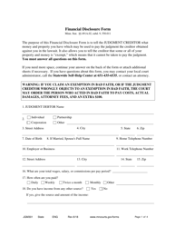 Form JGM301 Financial Disclosure - Minnesota