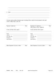 Form NAM202 Application for Name Change of a Minor - Minnesota, Page 3