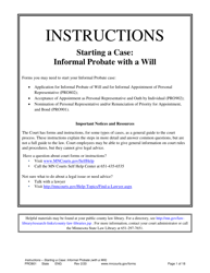 Instructions for Form PRO802, PRO902, PRO901 - Minnesota