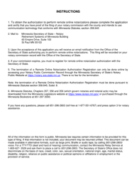 Remote Online Notarization Authorization - Minnesota, Page 2