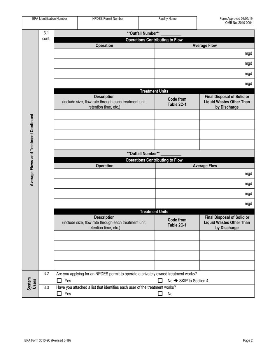 NPDES Form 2C (EPA Form 3510-2C) Application for Npdes Permit to Discharge Wastewater Existing Manufacturing, Commercial, Mining, and Silviculture Operations, Page 16