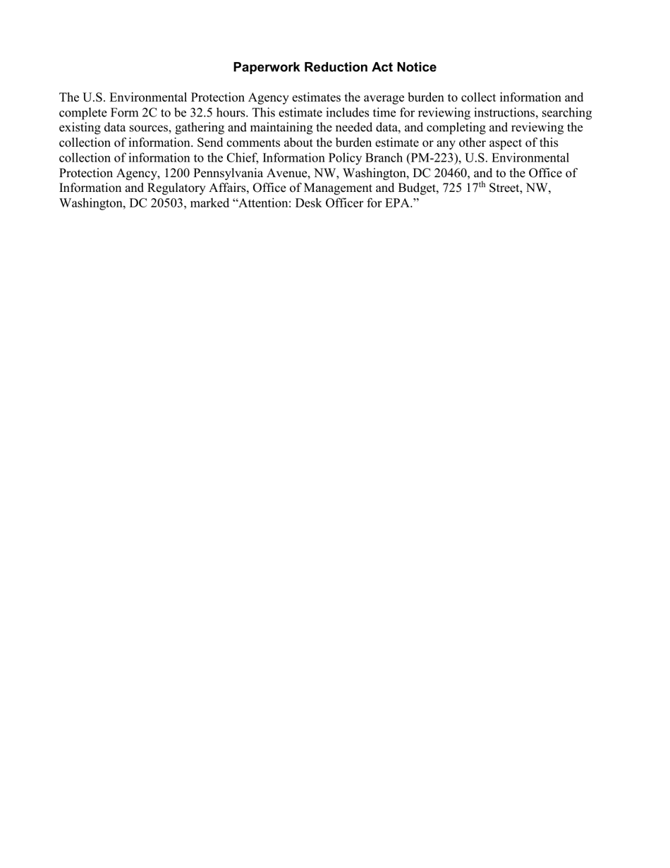 NPDES Form 2C (EPA Form 3510-2C) Application for Npdes Permit to Discharge Wastewater Existing Manufacturing, Commercial, Mining, and Silviculture Operations, Page 2