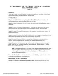 Form 99 Authorization for the Use/Disclosure of Protected Health Information - Mississippi, Page 4