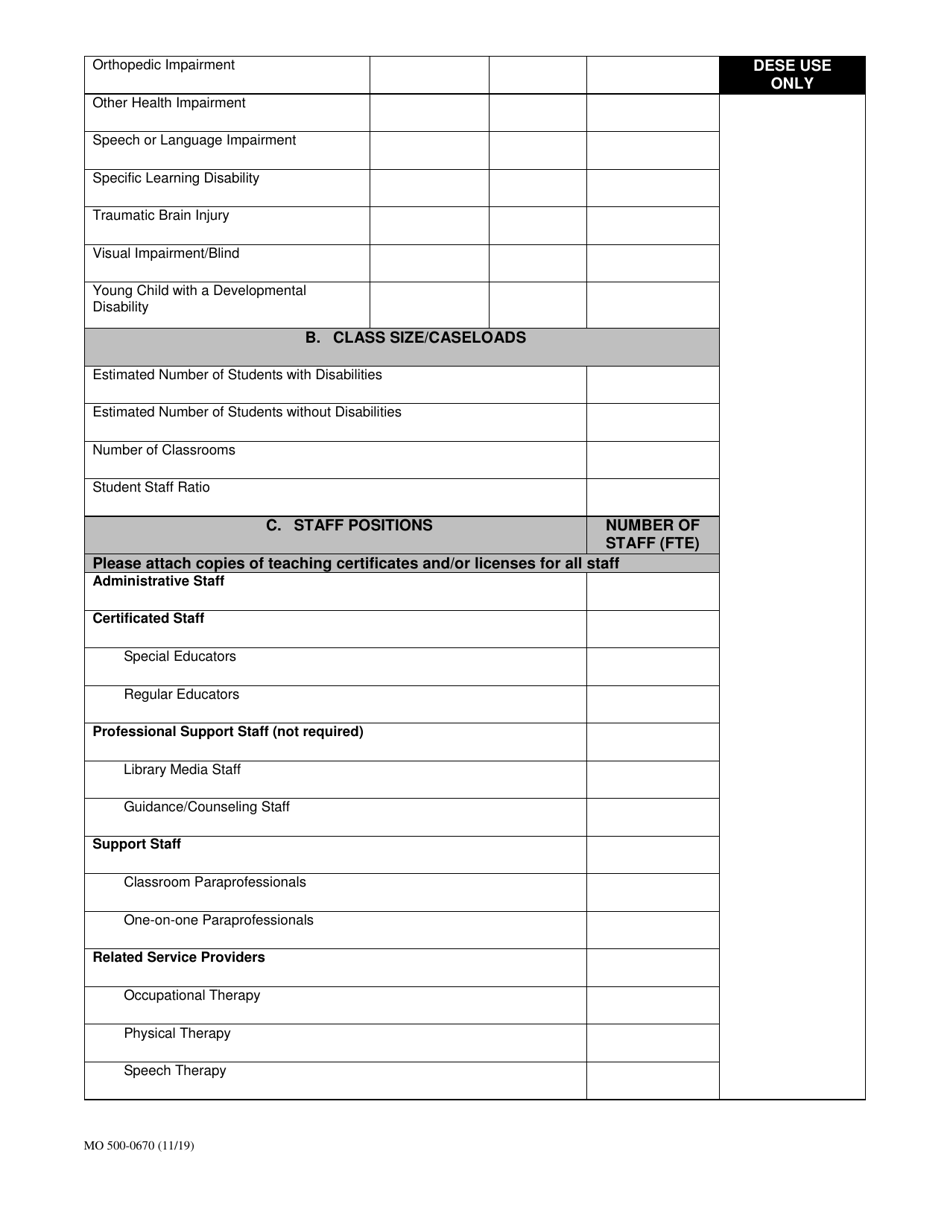 Form MO500-0670 Private Agency Initial Approval Application - Missouri, Page 2