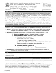 Formulario MO500-3126 &quot;Informacion Financiera Para La Participacion En Los Gastos De La Familia&quot; - Missouri (Spanish)