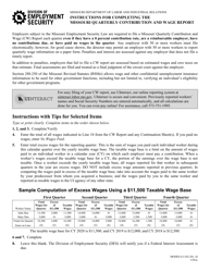 Document preview: Instructions for Form MODES-4 Quarterly Contribution and Wage Report - Missouri