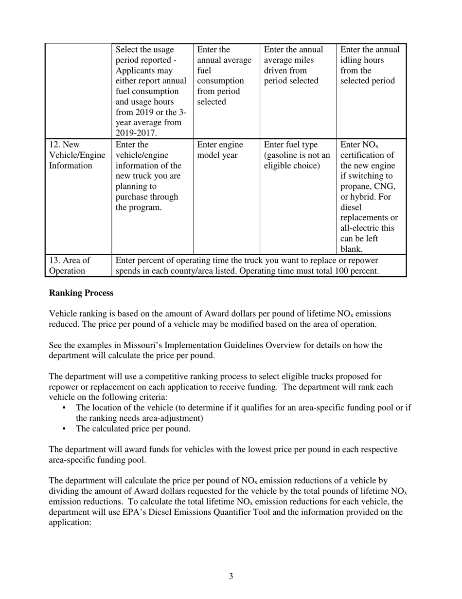 Form MO780-2843 Volkswagen Trust Government Truck Program Application - Missouri, Page 5