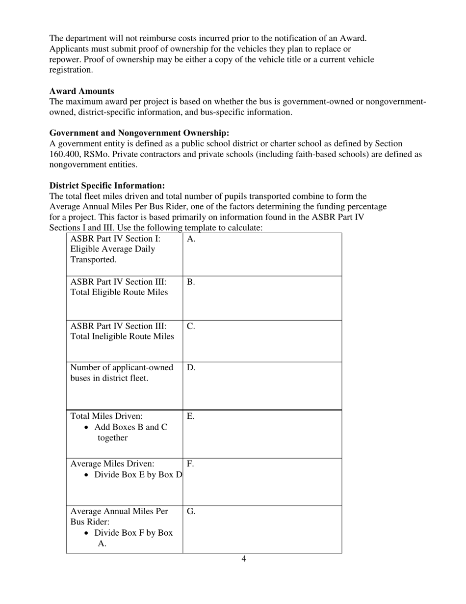 Form MO780-2892 Volkswagen Trust School Bus Program Application - Missouri, Page 7