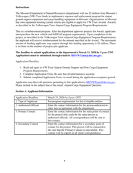 Form MO780-2885 Volkswagen Trust Airport and Cargo Program Application - Missouri, Page 4