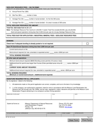 Form MO780-1007 Permit Application and Renewal for Industrial Mineral Mines - Missouri, Page 2