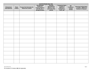 Form MO780-1602 Small Quantity Generator Inspection Checklist - Missouri, Page 2