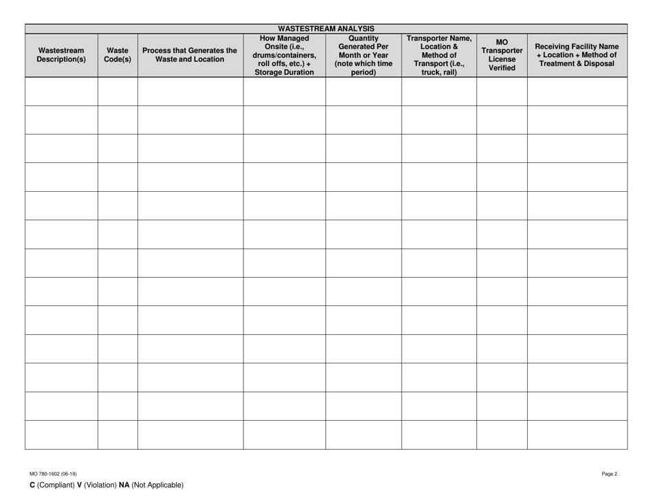 Form MO780-1602 - Fill Out, Sign Online and Download Fillable PDF ...