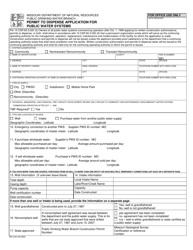 Form MO780-2122 Permit to Dispense Application for Public Water Systems - Missouri