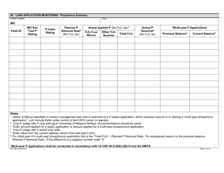 Form MO780-2153 Cafo Record Keeping Forms Checklist - Missouri, Page 14
