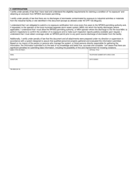 Form 780-2828 No Exposure Certification for Exclusion From Npdes Stormwater Permitting Under Missouri Clean Water Law - Missouri, Page 3