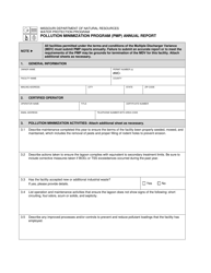 Document preview: Form MO780-2837 Pollution Minimization Program (Pmp) Annual Report - Missouri