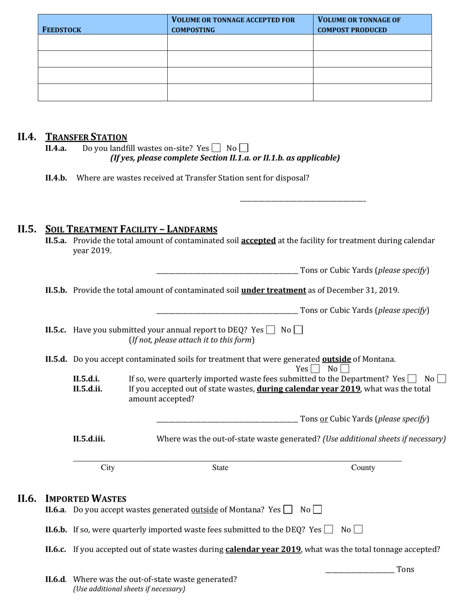 Solid Waste Facility License Renewal Application - Montana, Page 3