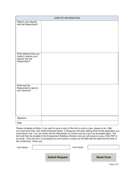 Form DLI-ERD-WCR072 Petition for Mediation Conference - Montana, Page 2