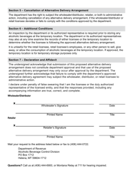 Form ALT-DEL Alternative Delivery Arrangement - Montana, Page 2