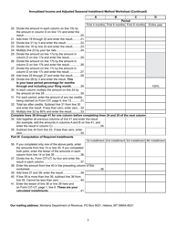 Form CIT-UT Underpayment of Estimated Tax by Corporation - Montana, Page 3