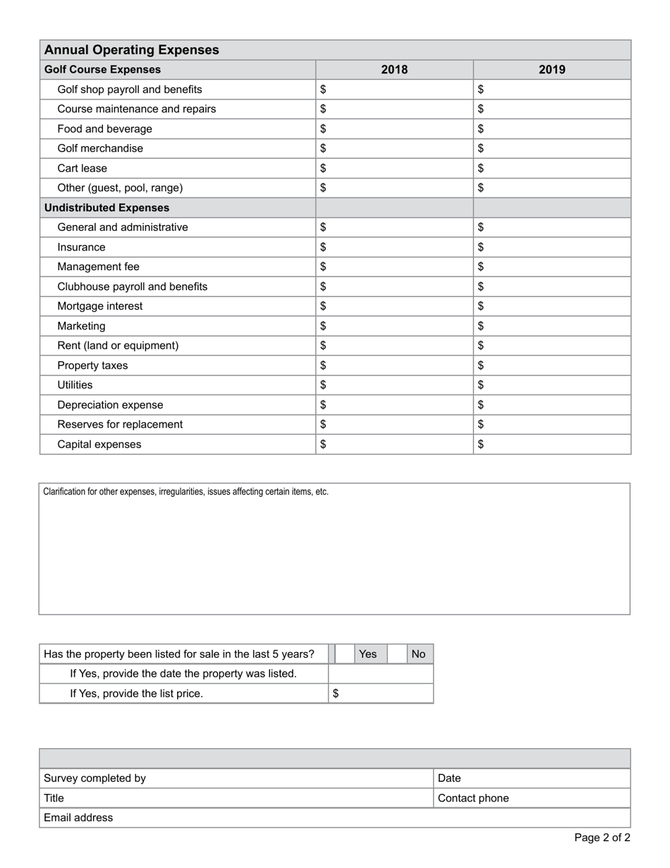 2019 Montana Golf Course Income and Expense Survey - Fill Out, Sign ...