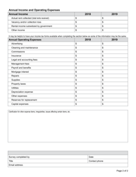 Mobile Home Park or Rv Park Income and Expense Survey - Montana, Page 2