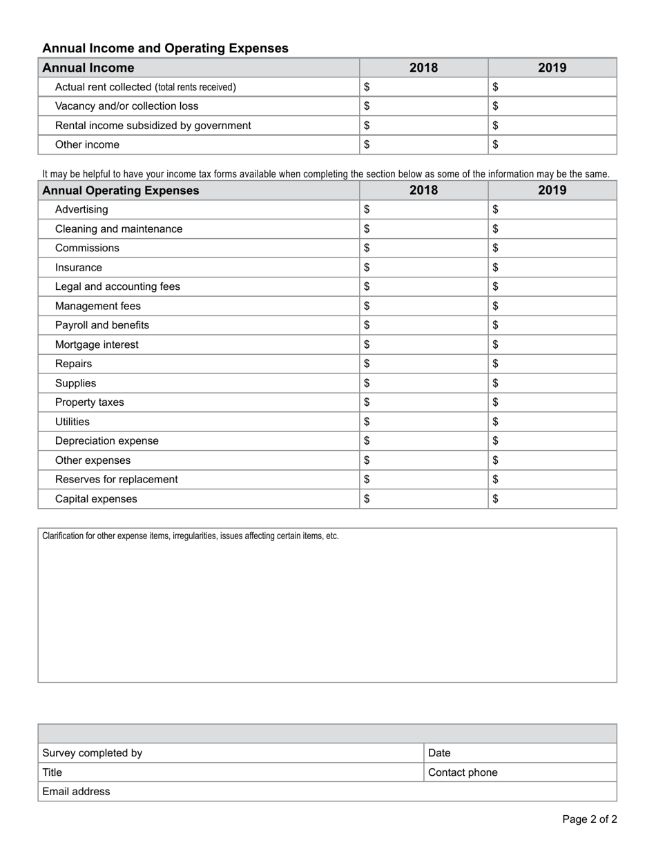 Montana Mobile Home Park or Rv Park Income and Expense Survey - Fill ...