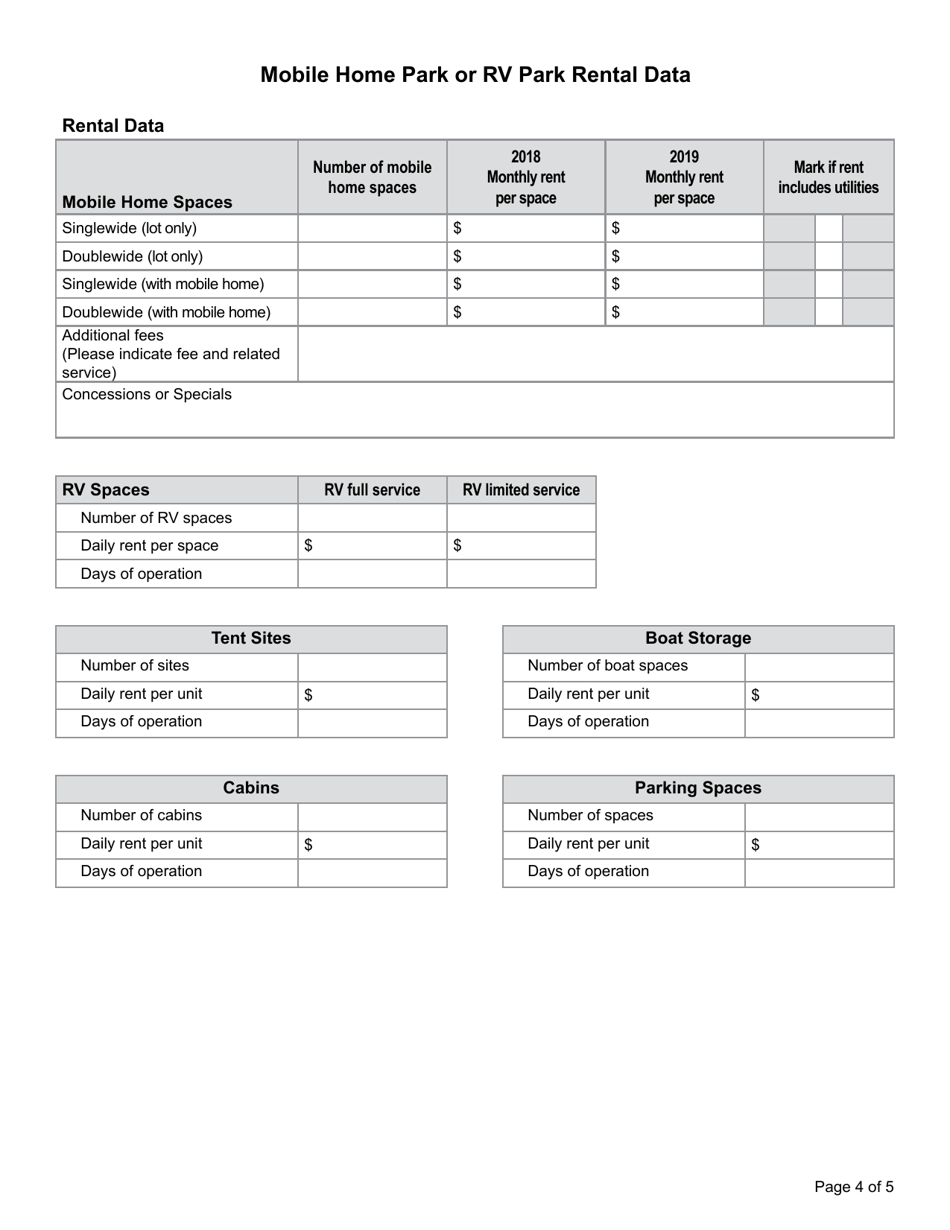 Mixed-Use Income and Expense Survey - Montana, Page 4