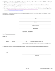 Delayed Deposit Services Business License Renewal Application - Nebraska, Page 4