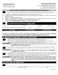 Document preview: Application for Nebraska Ignition Interlock Permit (Iip) - Nebraska