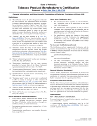 Document preview: Form 55B Tobacco Product Manufacturer's Certification - Nebraska