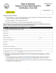 Form 55B Tobacco Product Manufacturer&#039;s Certification - Nebraska, Page 3