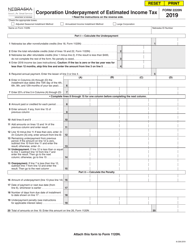 Form 2220N Corporation Underpayment of Estimated Income Tax - Nebraska