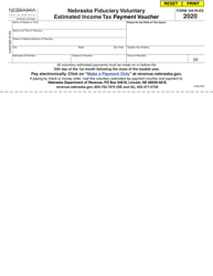 Document preview: Form 1041N-ES Nebraska Fiduciary Voluntary Estimated Income Tax Payment Voucher - Nebraska