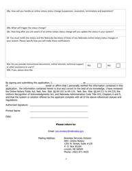 Application for Online Notary Public Solution Provider - Nebraska, Page 4