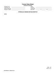 BR Form 359B Culvert Data Sheet - Nebraska, Page 2