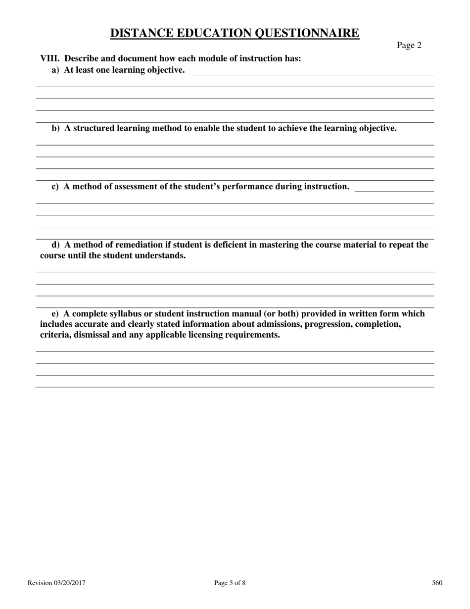 Form 560C Property Management Pre-permit Education Course Application - Nevada, Page 5