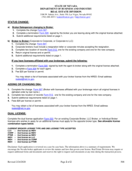 Form 508 Instructions for Broker License/All Broker Applicants - Nevada, Page 2